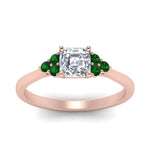 Load image into Gallery viewer, petite-cathedral-asscher-cut-diamond-engagement-ring-with-emerald-in-rose-gold-FD9275ASRGEMGRANGLE5-NL-RG?v=1758264037
