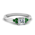 Load image into Gallery viewer, petite-cathedral-asscher-cut-diamond-engagement-ring-with-emerald-in-white-gold-FD9275ASRGEMGR-NL-WG?v=1758264037

