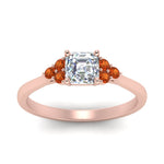 Load image into Gallery viewer, petite-cathedral-asscher-cut-diamond-engagement-ring-with-orange-sapphire-in-rose-gold-FD9275ASRGSAORANGLE5-NL-RG?v=1758264037
