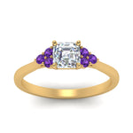 Load image into Gallery viewer, petite-cathedral-asscher-cut-diamond-engagement-ring-with-purple-topaz-in-yellow-gold-FD9275ASRGVITOANGLE5-NL-YG?v=1758264037
