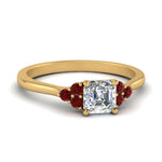 Load image into Gallery viewer, petite-cathedral-asscher-cut-diamond-engagement-ring-with-ruby-in-yellow-gold-FD9275ASRGRUDR-NL-YG?v=1758264037
