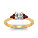 Load image into Gallery viewer, petite-cathedral-asscher-cut-diamond-engagement-ring-with-ruby-in-yellow-gold-FD9275ASRGRUDRANGLE5-NL-YG?v=1758264038
