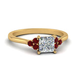 Load image into Gallery viewer, petite-cathedral-princess-cut-diamond-engagement-ring-with-ruby-in-yellow-gold-FD9275PRRGRUDR-NL-YG?v=1758263985
