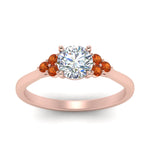 Load image into Gallery viewer, petite-cathedral-round-cut-diamond-engagement-ring-with-orange-sapphire-in-rose-gold-FD-9275RORGSAORANGLE5-NL-RG?v=1758264022
