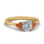 Load image into Gallery viewer, petite-cathedral-round-cut-diamond-engagement-ring-with-orange-sapphire-in-yellow-gold-FD-9275RORGSAOR-NL-YG?v=1758264022
