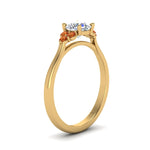 Load image into Gallery viewer, petite-cathedral-round-cut-diamond-engagement-ring-with-orange-sapphire-in-yellow-gold-FD-9275RORGSAORANGLE2-NL-YG?v=1758264022

