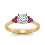 Load image into Gallery viewer, petite-cathedral-round-cut-diamond-engagement-ring-with-pink-sapphire-in-yellow-gold-FD-9275RORGSADRPIANGLE5-NL-YG?v=1758264022
