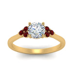 Load image into Gallery viewer, petite-cathedral-round-cut-diamond-engagement-ring-with-ruby-in-yellow-gold-FD-9275RORGRUDRANGLE5-NL-YG?v=1758264026
