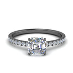 Load image into Gallery viewer, petite-hidden-halo-asscher-cut-diamond-engagement-ring-in-black-gold-FD9168ASRANGLE3-NL-BG
