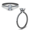Load image into Gallery viewer, petite-hidden-halo-oval-shaped-diamond-engagement-ring-in-black-gold-FD9168OVRANGLE3-NL-BG