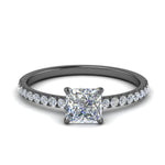 Load image into Gallery viewer, petite-hidden-halo-princess-cut-diamond-engagement-ring-in-black-gold-FD9168PRRANGLE3-NL-BG
