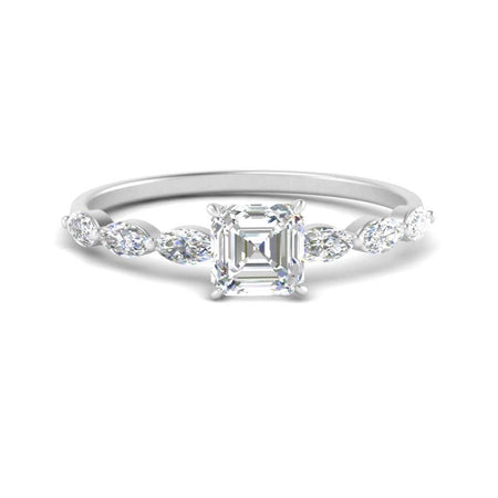 Asscher Cut Lab Grown 3.00 CT Diamond Ring