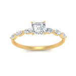 Load image into Gallery viewer, petite-marquise-diamond-asscher-cut-engagement-ring-in-FD9939ASR-NL-YG