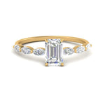 Load image into Gallery viewer, petite-marquise-diamond-emerald-cut-engagement-ring-in-FD9939EMR-NL-YG
