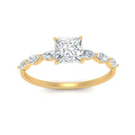 Load image into Gallery viewer, petite-marquise-diamond-princess-cut-engagement-ring-in-FD9939PRR-NL-YG