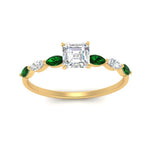 Load image into Gallery viewer, petite-marquise-emerald-asscher-cut-engagement-ring-in-FD9939ASRGEMGR-NL-YG

