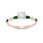 Load image into Gallery viewer, petite-marquise-emerald-cushion-cut-engagement-ring-in-FD9939CURGEMGR-NL-RG