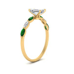 Load image into Gallery viewer, petite-marquise-emerald-emerald-cut-engagement-ring-in-FD9939EMRGEMGR-NL-YG
