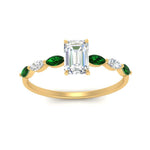 Load image into Gallery viewer, petite-marquise-emerald-emerald-cut-engagement-ring-in-FD9939EMRGEMGR-NL-YG
