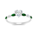Load image into Gallery viewer, petite-marquise-emerald-heart-shaped-engagement-ring-in-FD9939HTRGEMGR-NL-WG

