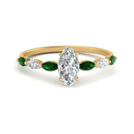 Load image into Gallery viewer, petite-marquise-emerald-marquise-cut-engagement-ring-in-FD9939MQRGEMGR-NL-YG