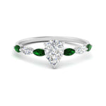 Load image into Gallery viewer, petite-marquise-emerald-pear-shaped-engagement-ring-in-FD9939PERGEMGR-NL-WG