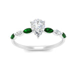 Load image into Gallery viewer, petite-marquise-emerald-pear-shaped-engagement-ring-in-FD9939PERGEMGR-NL-WG