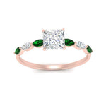 Load image into Gallery viewer, petite-marquise-emerald-princess-cut-engagement-ring-in-FD9939PRRGEMGR-NL-RG