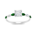 Load image into Gallery viewer, petite-marquise-emerald-princess-cut-engagement-ring-in-FD9939PRRGEMGR-NL-WG
