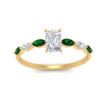 Load image into Gallery viewer, petite-marquise-emerald-radiant-cut-engagement-ring-in-FD9939RARGEMGR-NL-YG