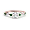 Load image into Gallery viewer, petite-marquise-emerald-round-cut-engagement-ring-in-FD9939RORGEMGR-NL-RG