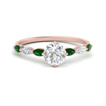 Load image into Gallery viewer, petite-marquise-emerald-round-cut-engagement-ring-in-FD9939RORGEMGR-NL-RG

