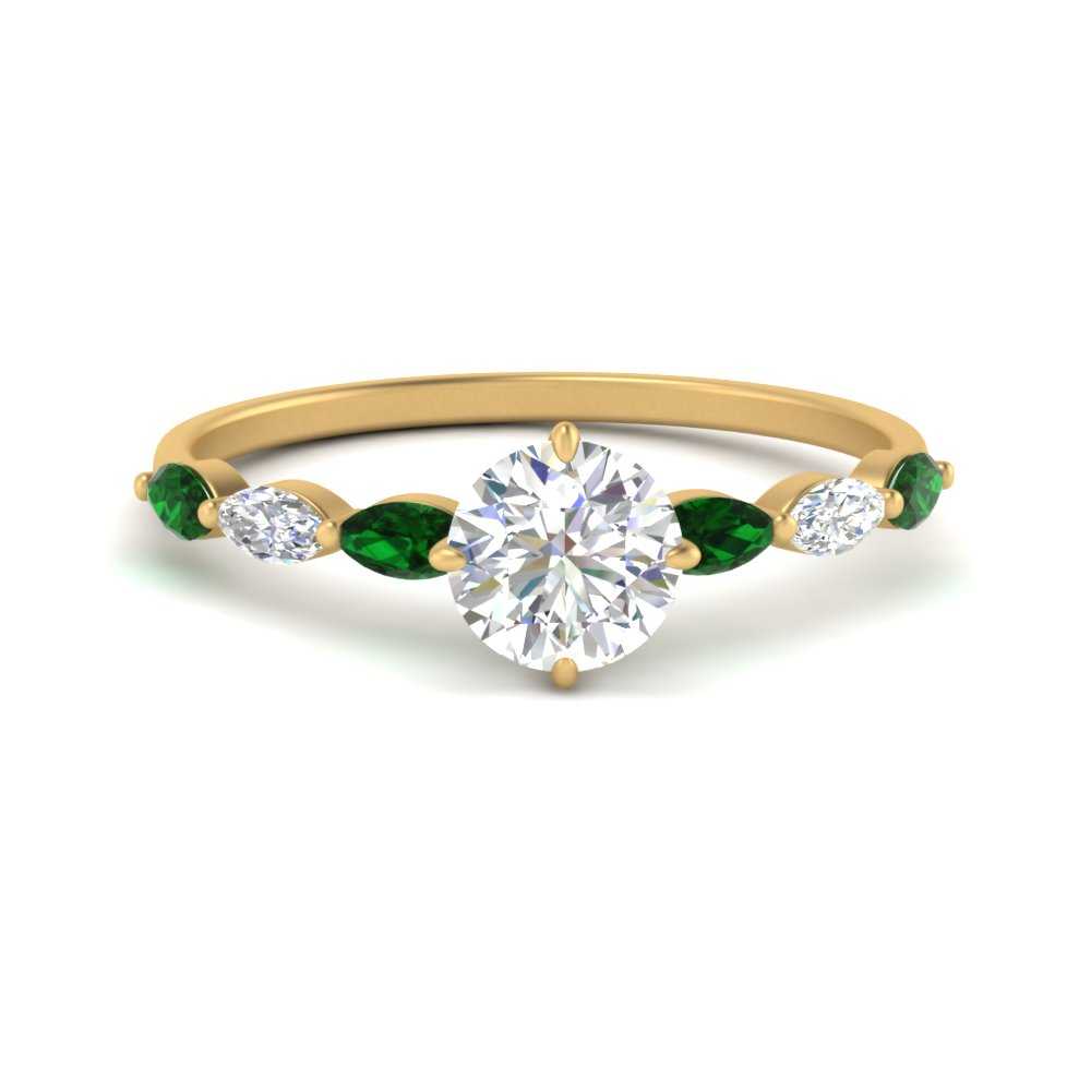 petite-marquise-emerald-round-cut-engagement-ring-in-FD9939RORGEMGR-NL-YG