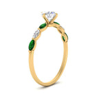 Load image into Gallery viewer, petite-marquise-emerald-round-cut-engagement-ring-in-FD9939RORGEMGR-NL-YG
