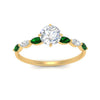 Load image into Gallery viewer, petite-marquise-emerald-round-cut-engagement-ring-in-FD9939RORGEMGR-NL-YG