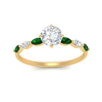 Load image into Gallery viewer, petite-marquise-emerald-round-cut-engagement-ring-in-FD9939RORGEMGR-NL-YG

