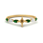 Load image into Gallery viewer, petite-marquise-emerald-semi-mount-engagement-ring-in-FD-9939SMRGEMGR-NL-YG