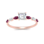 Load image into Gallery viewer, petite-marquise-pink-sapphire-asscher-cut-engagement-ring-in-FD9939ASRGSADRPI-NL-RG