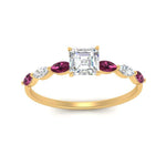 Load image into Gallery viewer, petite-marquise-pink-sapphire-asscher-cut-engagement-ring-in-FD9939ASRGSADRPI-NL-YG