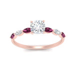 Load image into Gallery viewer, petite-marquise-pink-sapphire-cushion-cut-engagement-ring-in-FD9939CURGSADRPI-NL-RG