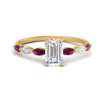 Load image into Gallery viewer, petite-marquise-pink-sapphire-emerald-cut-engagement-ring-in-FD9939EMRGSADRPI-NL-YG