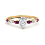 Load image into Gallery viewer, petite-marquise-pink-sapphire-pear-shaped-engagement-ring-in-FD9939PERGSADRPI-NL-YG