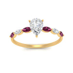 Load image into Gallery viewer, petite-marquise-pink-sapphire-pear-shaped-engagement-ring-in-FD9939PERGSADRPI-NL-YG