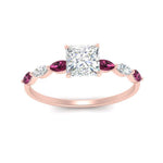 Load image into Gallery viewer, petite-marquise-pink-sapphire-princess-cut-engagement-ring-in-FD9939PRRGSADRPI-NL-RG
