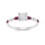 Load image into Gallery viewer, petite-marquise-pink-sapphire-princess-cut-engagement-ring-in-FD9939PRRGSADRPI-NL-WG
