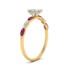 Load image into Gallery viewer, petite-marquise-pink-sapphire-princess-cut-engagement-ring-in-FD9939PRRGSADRPI-NL-YG
