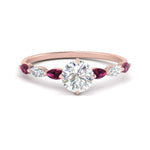 Load image into Gallery viewer, petite-marquise-pink-sapphire-round-cut-engagement-ring-in-FD9939RORGSADRPI-NL-RG