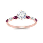 Load image into Gallery viewer, petite-marquise-pink-sapphire-round-cut-engagement-ring-in-FD9939RORGSADRPI-NL-RG
