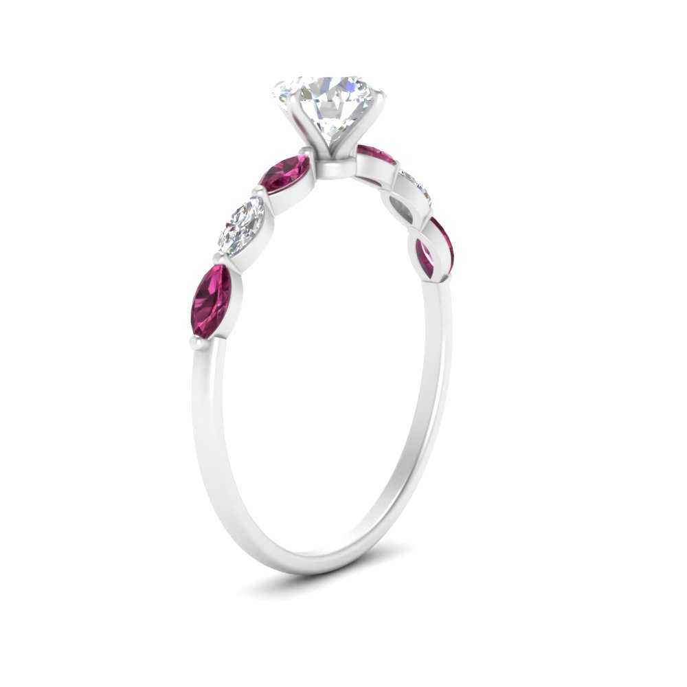 petite-marquise-pink-sapphire-round-cut-engagement-ring-in-FD9939RORGSADRPI-NL-WG