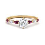 Load image into Gallery viewer, petite-marquise-pink-sapphire-round-cut-engagement-ring-in-FD9939RORGSADRPI-NL-YG
